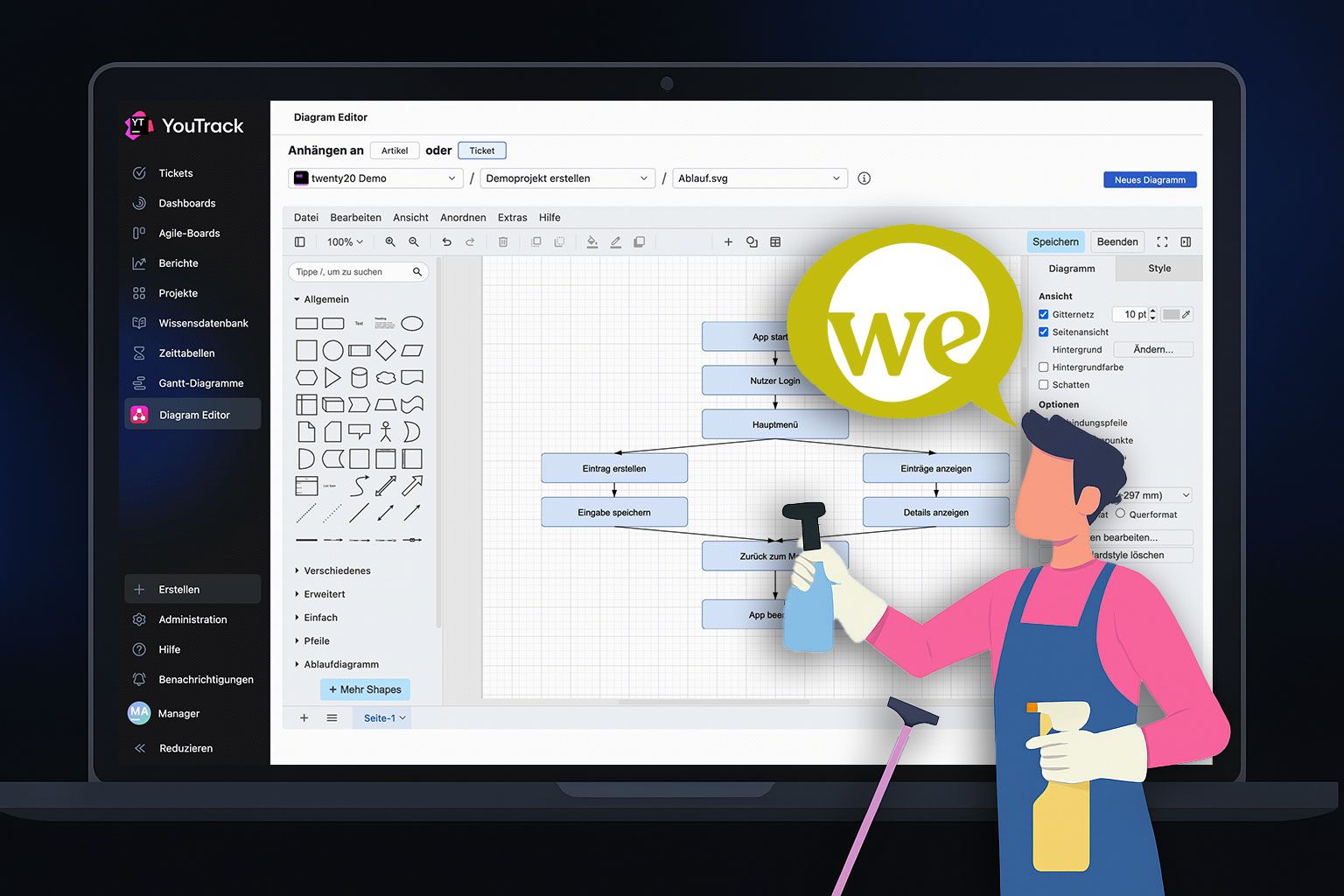 Frisch geputzt - YouTrack Diagram Editor v2.1.0